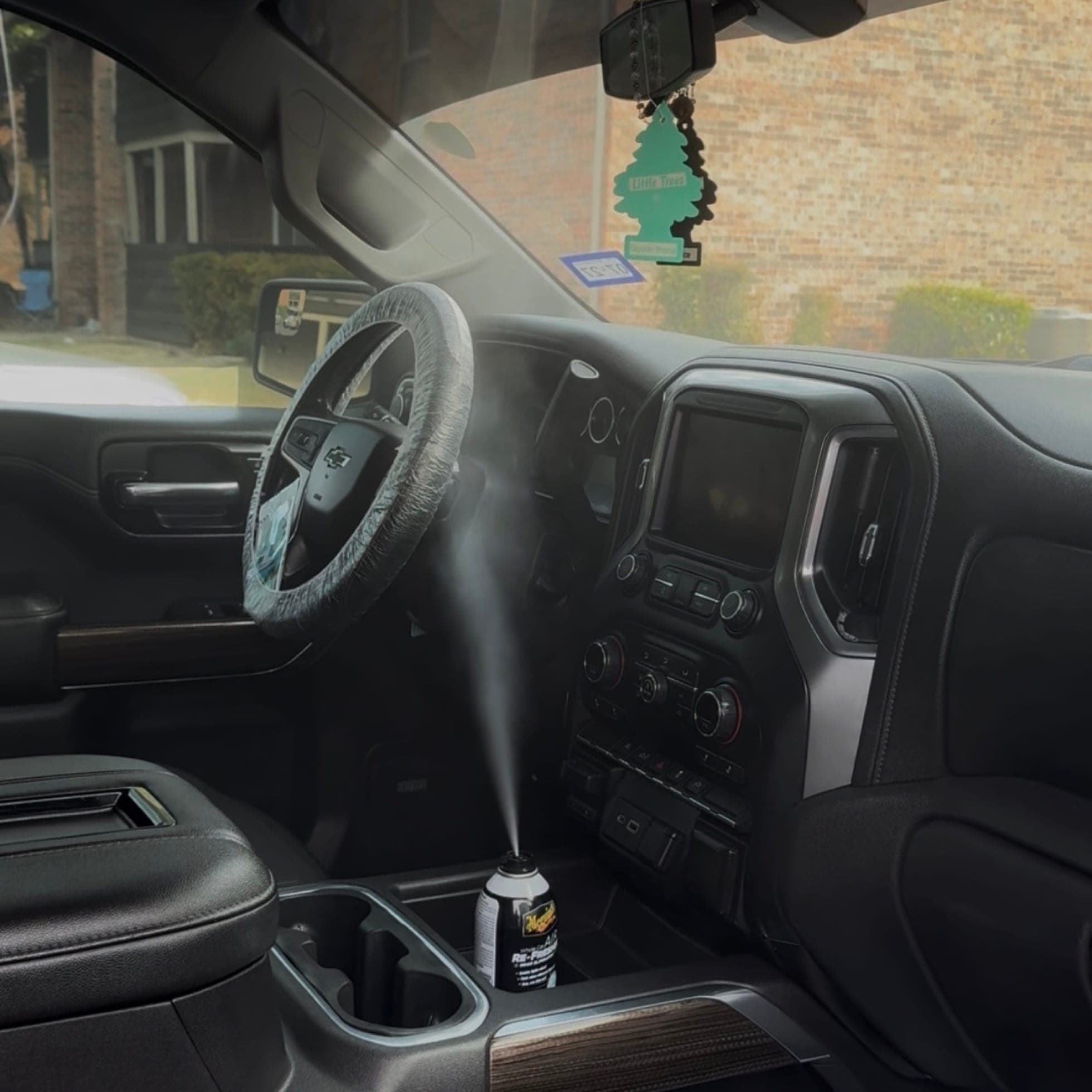 truck cabin during an interior refresh